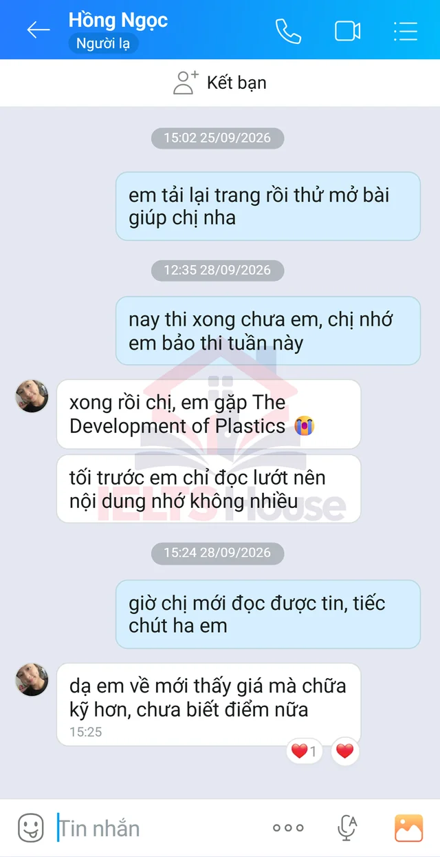 Ảnh feedback 4 trong bộ sưu tập IELTS House