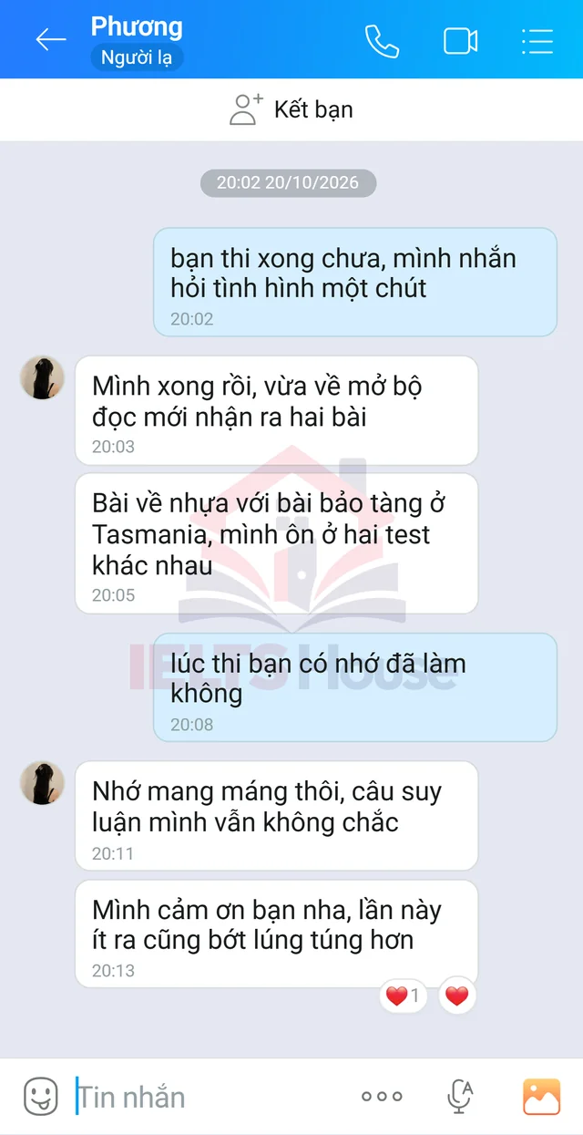 Ảnh feedback 14 trong bộ sưu tập IELTS House