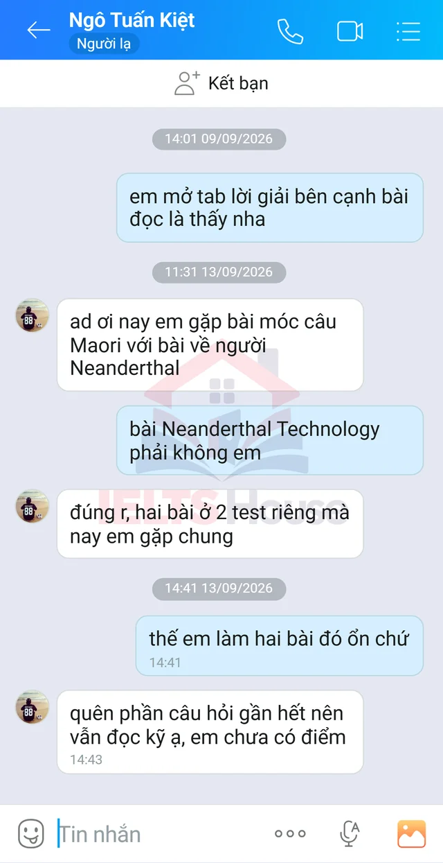 Ảnh feedback 15 trong bộ sưu tập IELTS House