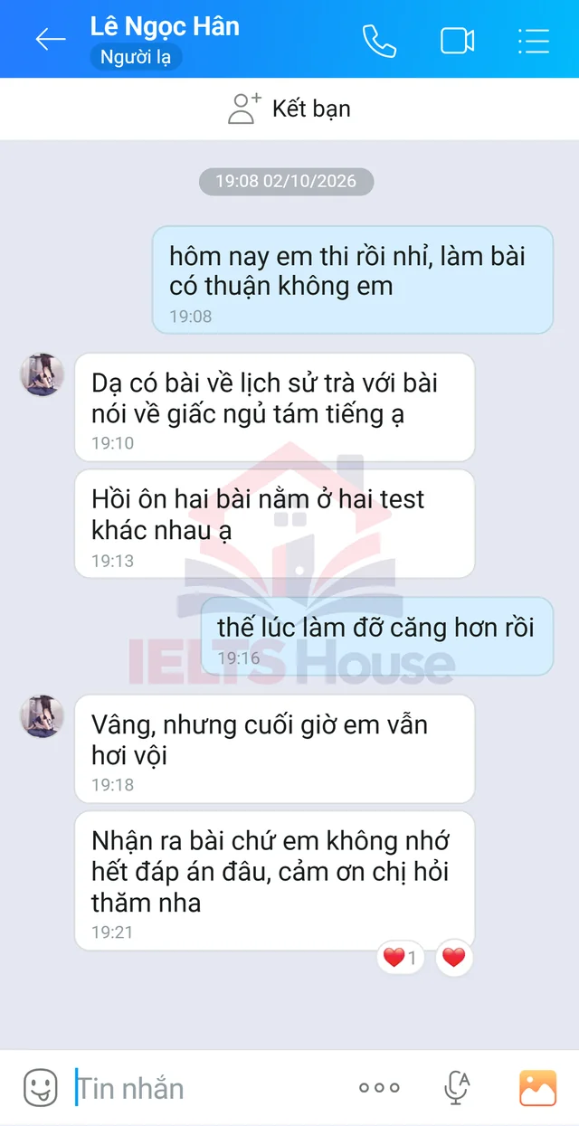 Ảnh feedback 16 trong bộ sưu tập IELTS House