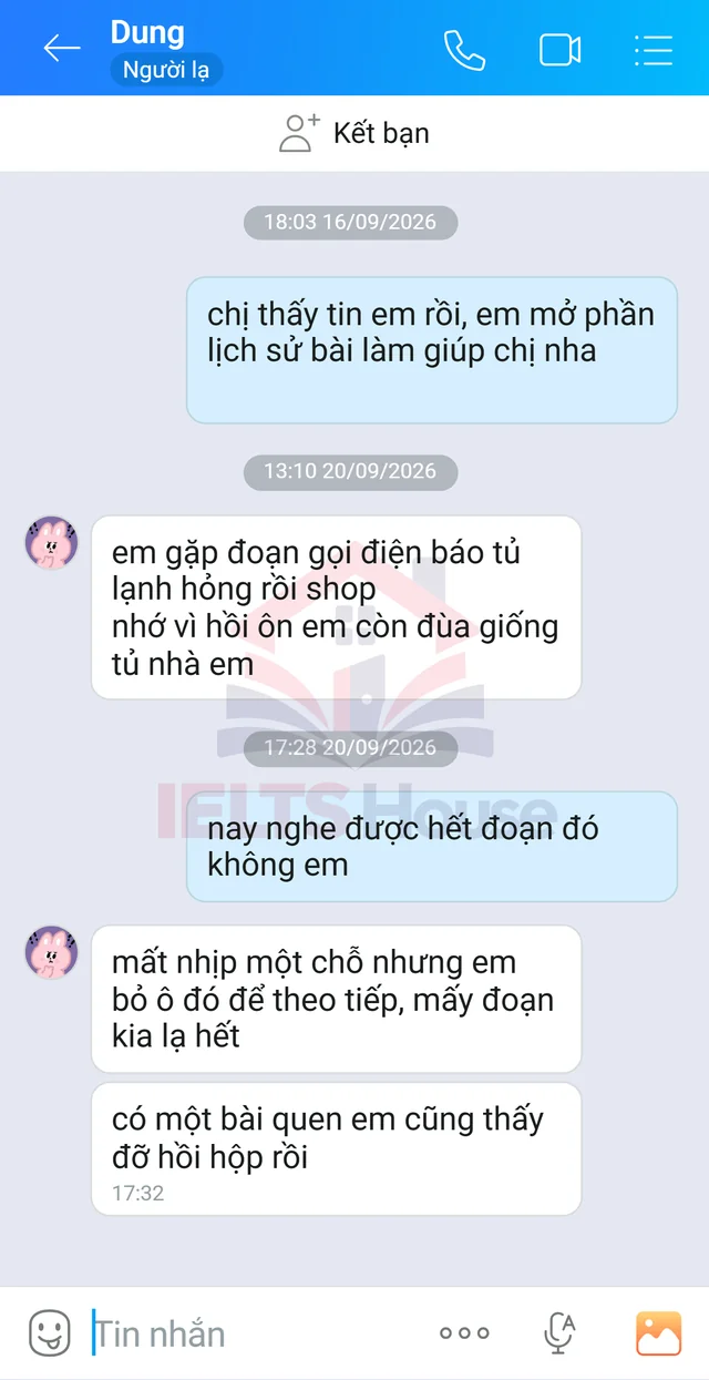 Ảnh feedback 36 trong bộ sưu tập IELTS House