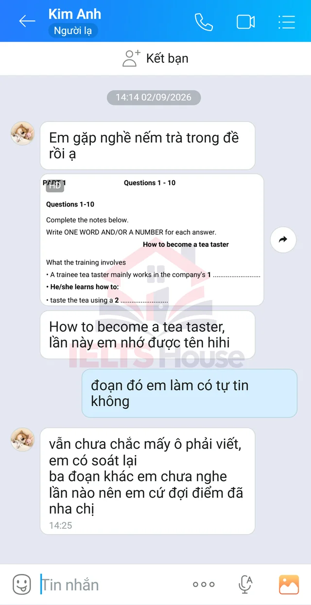 Ảnh feedback 38 trong bộ sưu tập IELTS House