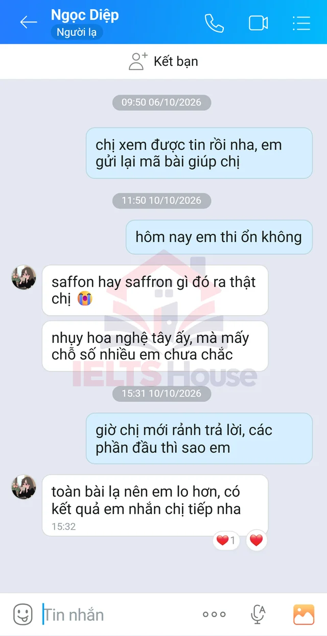 Ảnh feedback 40 trong bộ sưu tập IELTS House