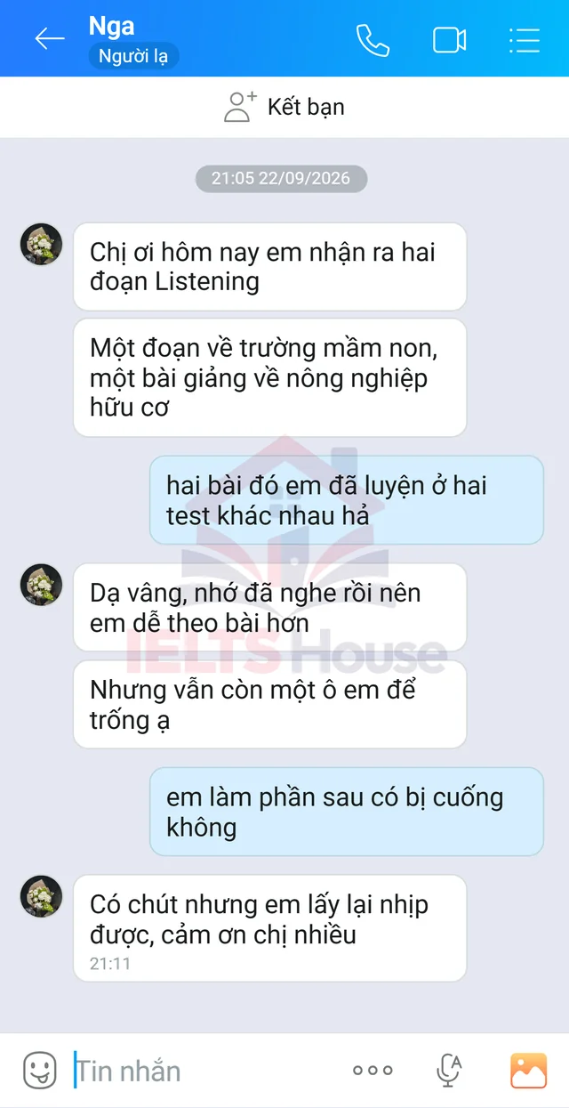 Ảnh feedback 42 trong bộ sưu tập IELTS House
