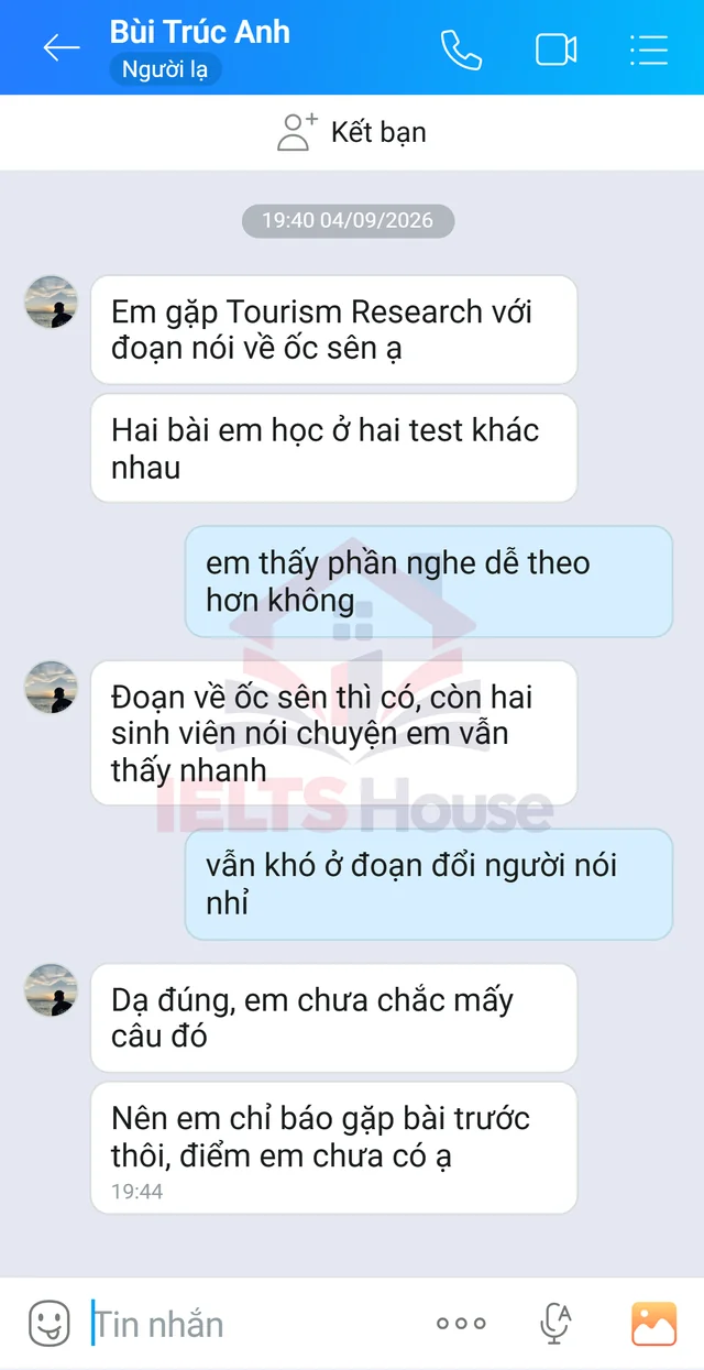 Ảnh feedback 44 trong bộ sưu tập IELTS House