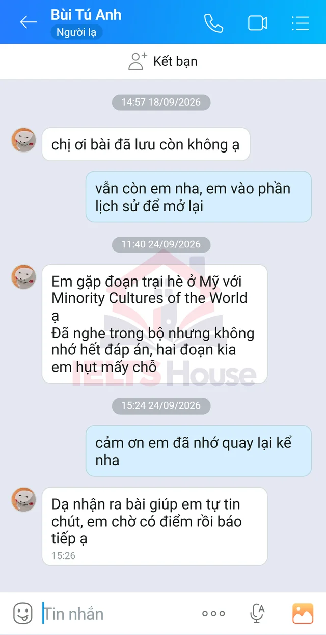 Ảnh feedback 48 trong bộ sưu tập IELTS House