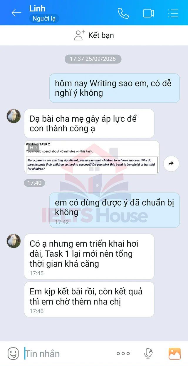 Ảnh feedback 51 trong bộ sưu tập IELTS House