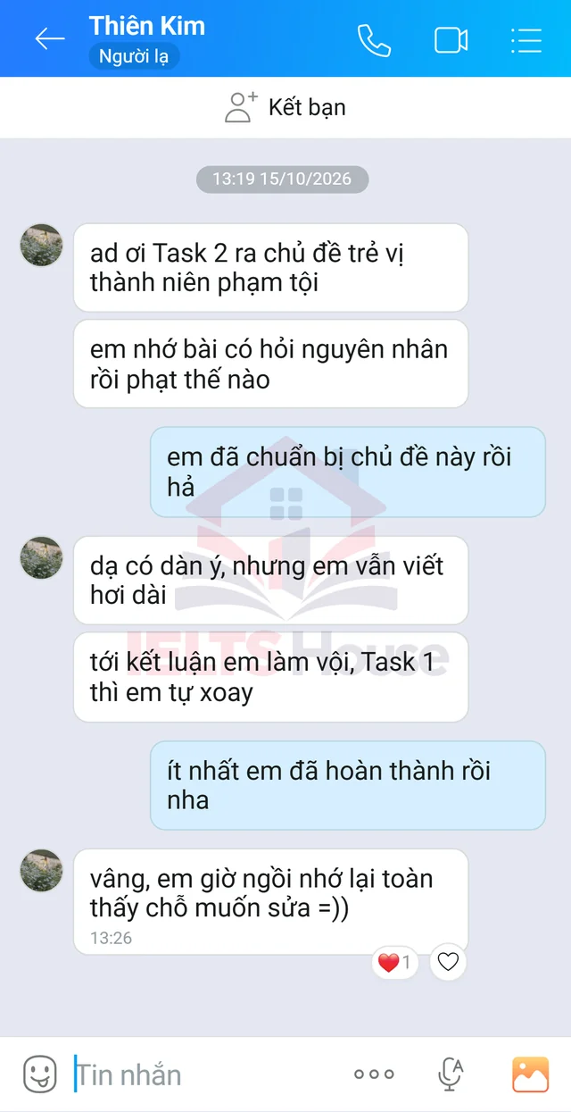 Ảnh feedback 55 trong bộ sưu tập IELTS House