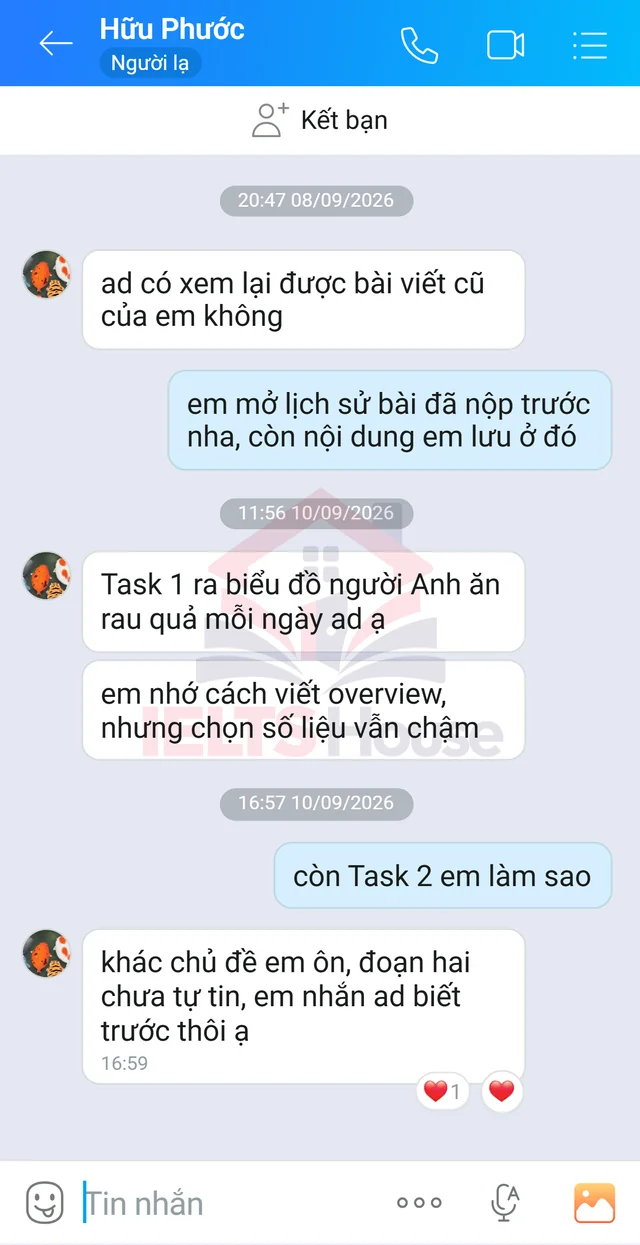 Ảnh feedback 62 trong bộ sưu tập IELTS House