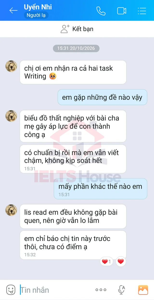 Ảnh feedback 70 trong bộ sưu tập IELTS House