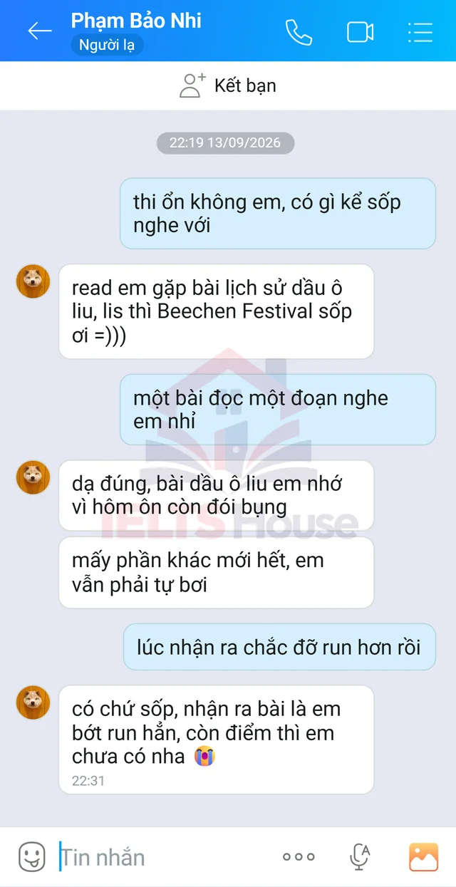 Ảnh feedback 71 trong bộ sưu tập IELTS House