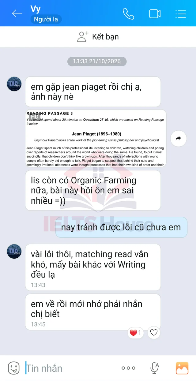 Ảnh feedback 73 trong bộ sưu tập IELTS House