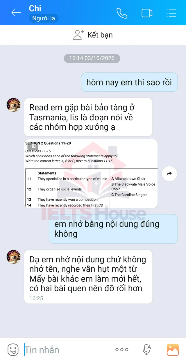 Ảnh feedback 75 trong bộ sưu tập IELTS House
