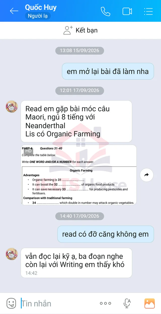 Ảnh feedback 83 trong bộ sưu tập IELTS House