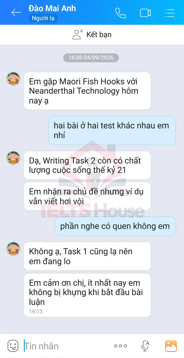 Ảnh feedback 100 trong bộ sưu tập IELTS House