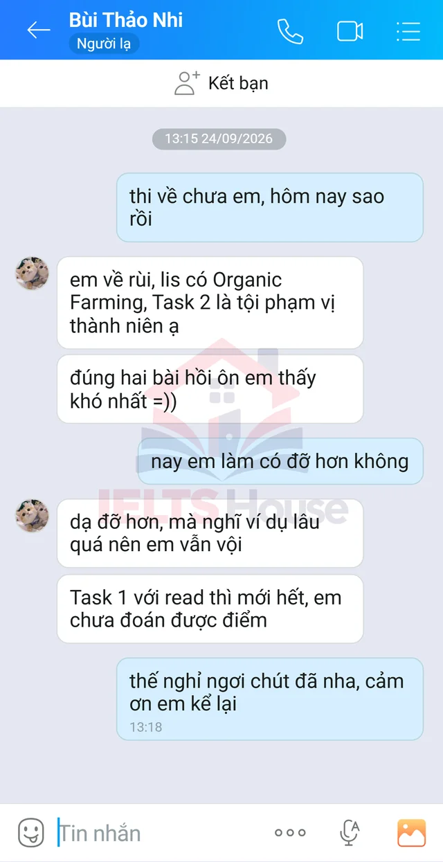 Ảnh feedback 104 trong bộ sưu tập IELTS House